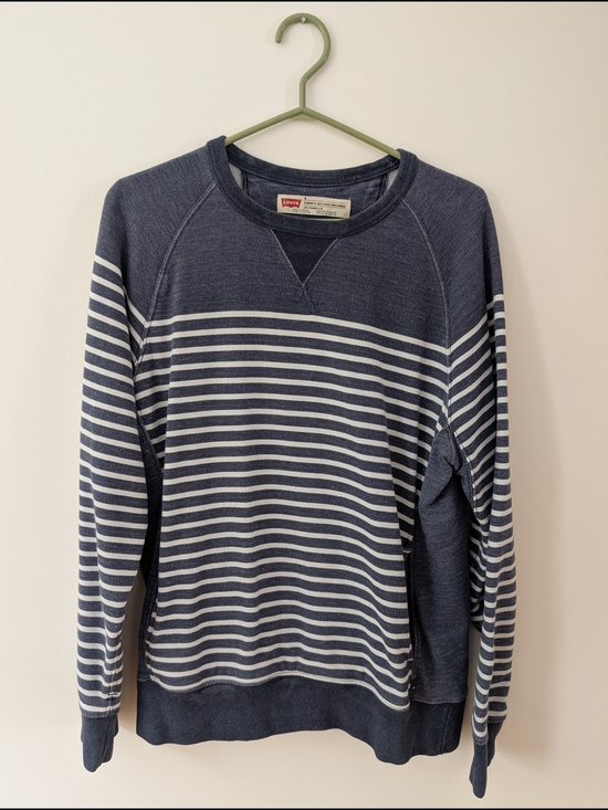 Levi's Other - Levi's Navy and White Striped Crewneck Sweater